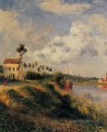 le chemin de halage pontoise 1879 Camille Pissarro paysages ruisseaux